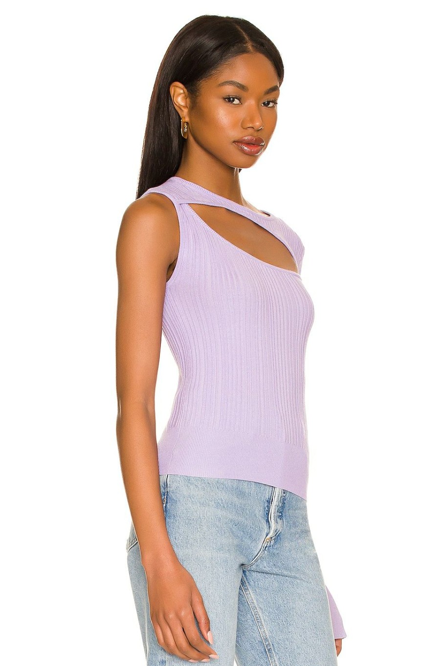 Tops * | Song Of Style Landon Cut Out Sweater Lilac