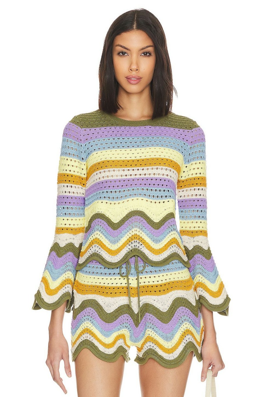 Sweaters & Knits * | Zimmermann Raie Stripe Sweater Multi