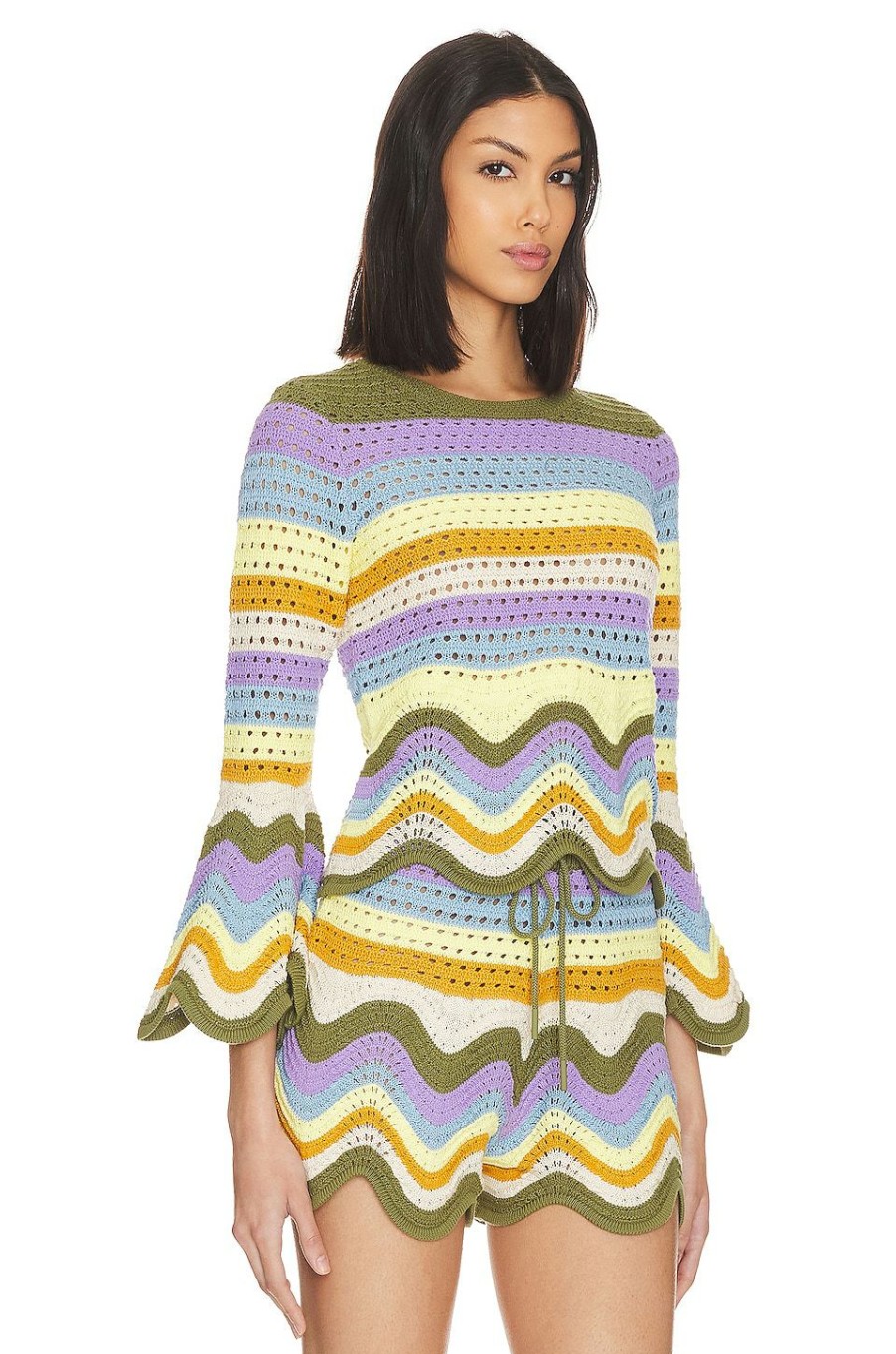 Sweaters & Knits * | Zimmermann Raie Stripe Sweater Multi