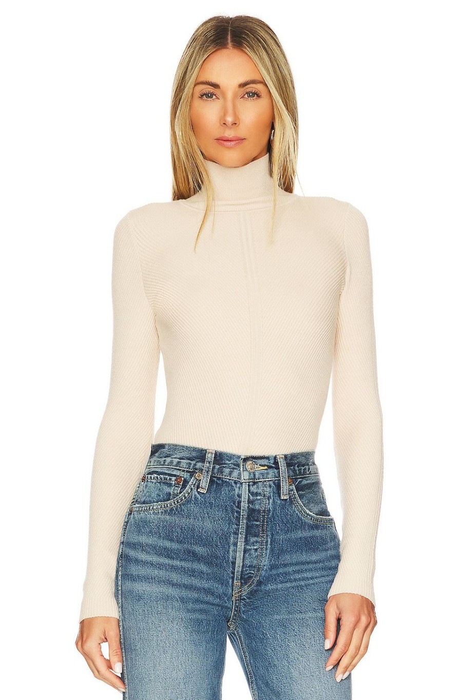 Tops * | House Of Harlow 1960 Peyton Turtleneck Sweater Cream