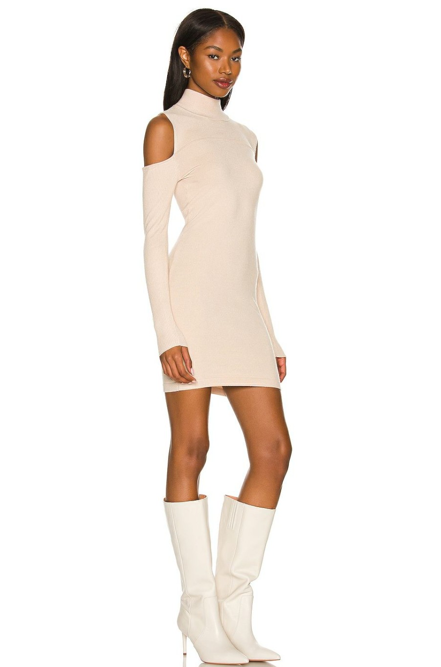 By Style * | Camila Coelho Taylor Sweater Dress Taupe Nude