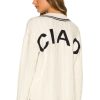 Sweaters & Knits * | Lpa Ciao Cable V Neck Sweater Ivory & Navy