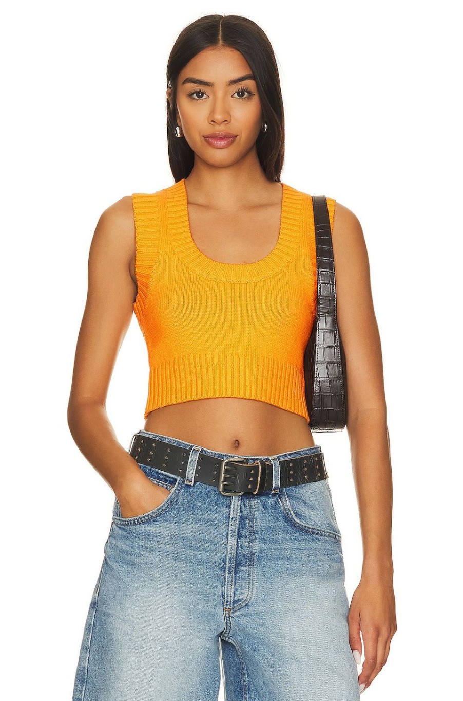 Tops * | Superdown Patricia Sweater Knit Top Orange