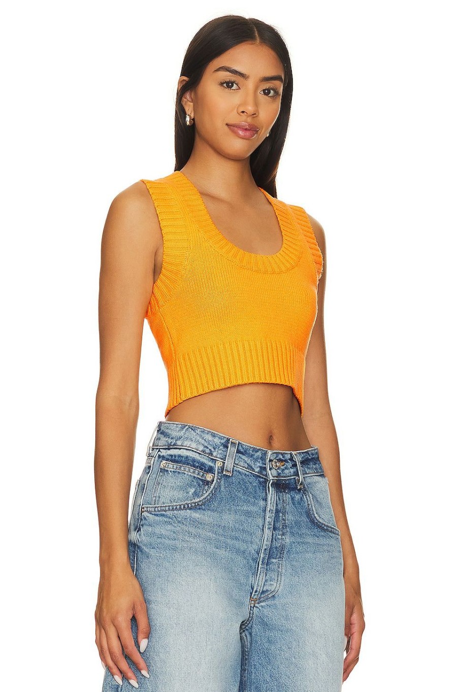 Tops * | Superdown Patricia Sweater Knit Top Orange