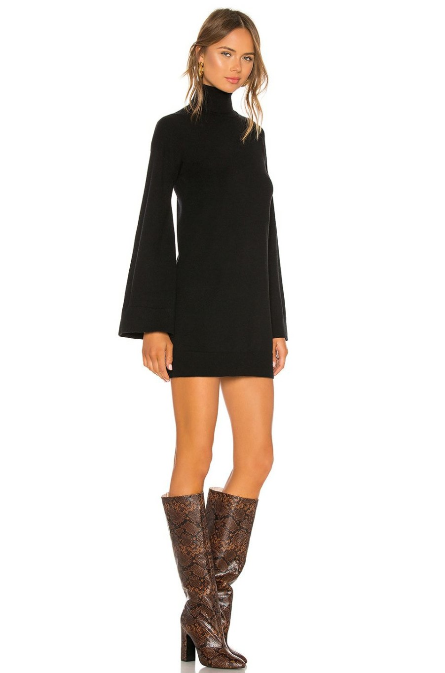 By Style * | Lpa Fallon Sweater Dress Black