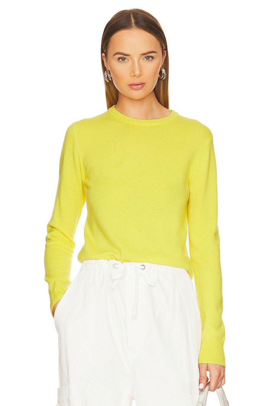 Sweaters & Knits * | Vince Classic Crew Sweater Lemon