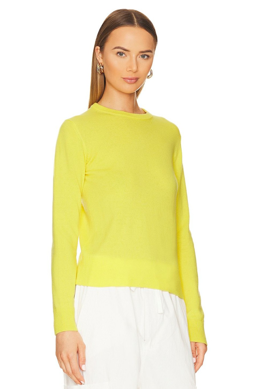 Sweaters & Knits * | Vince Classic Crew Sweater Lemon