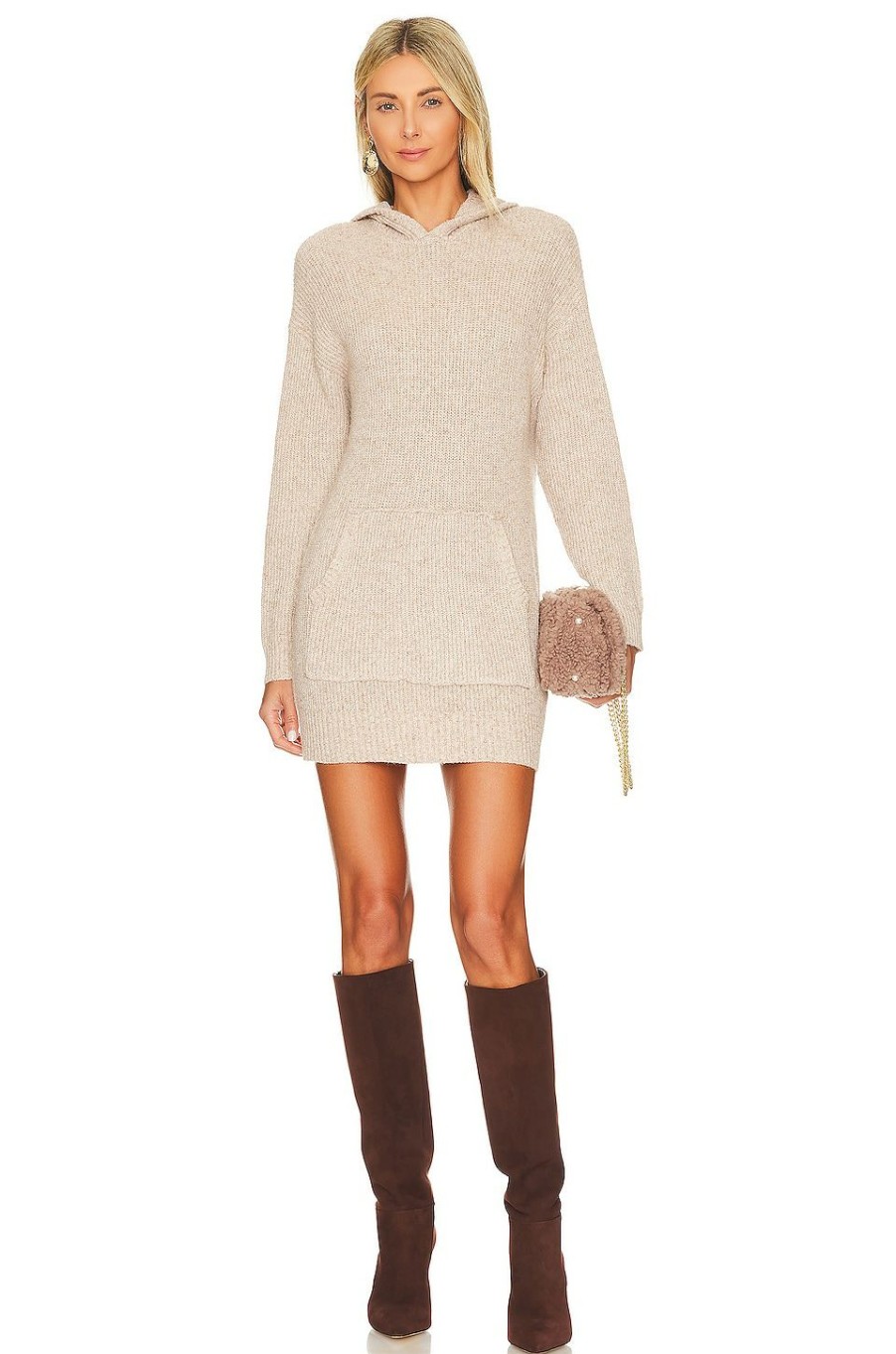 By Style * | Steve Madden Taylor Sweater Dress Oatmeal