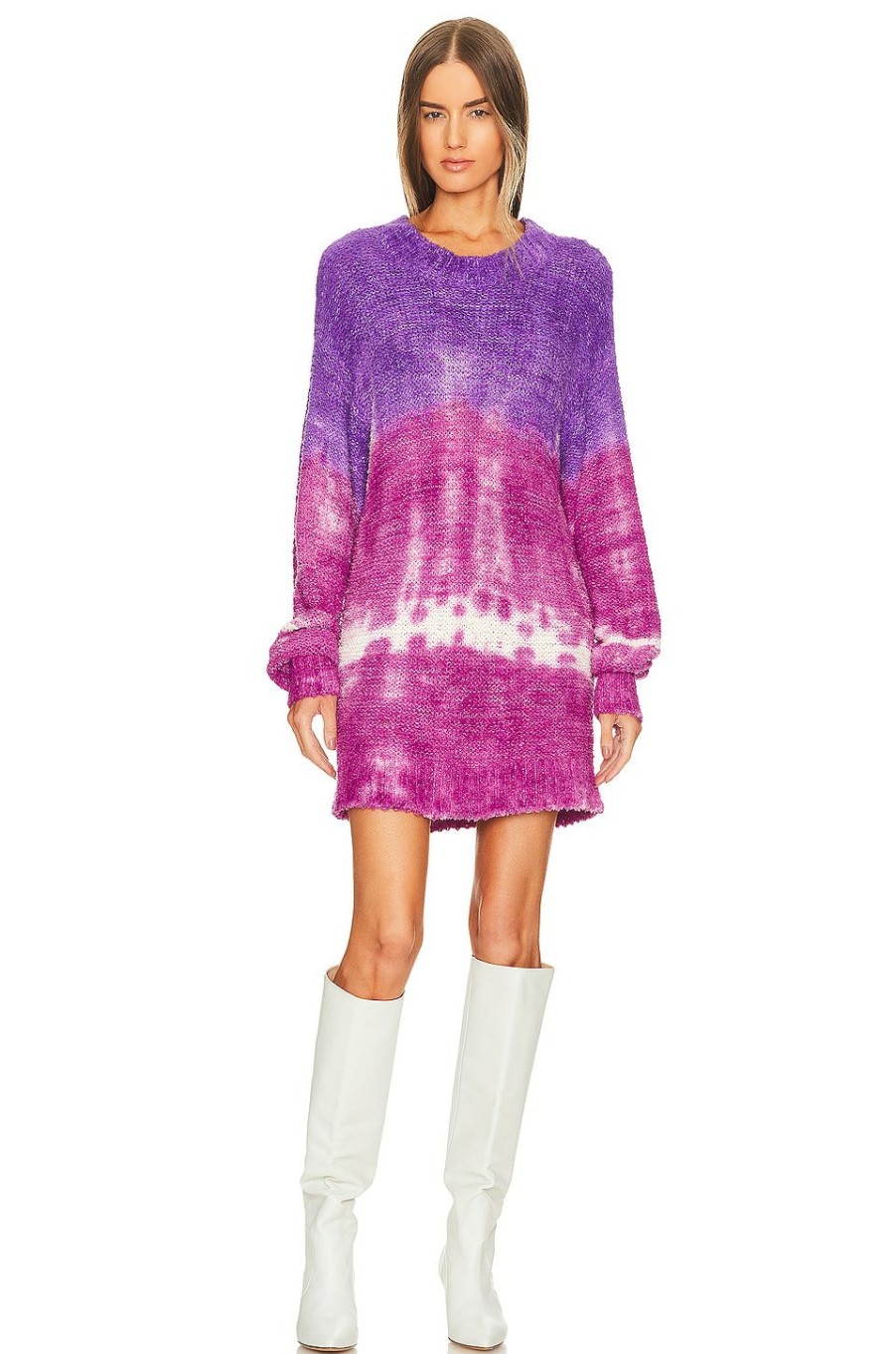 Sweaters & Knits * | Isabel Marant Etoile Happy Crew Sweater Purple & Fuchsia