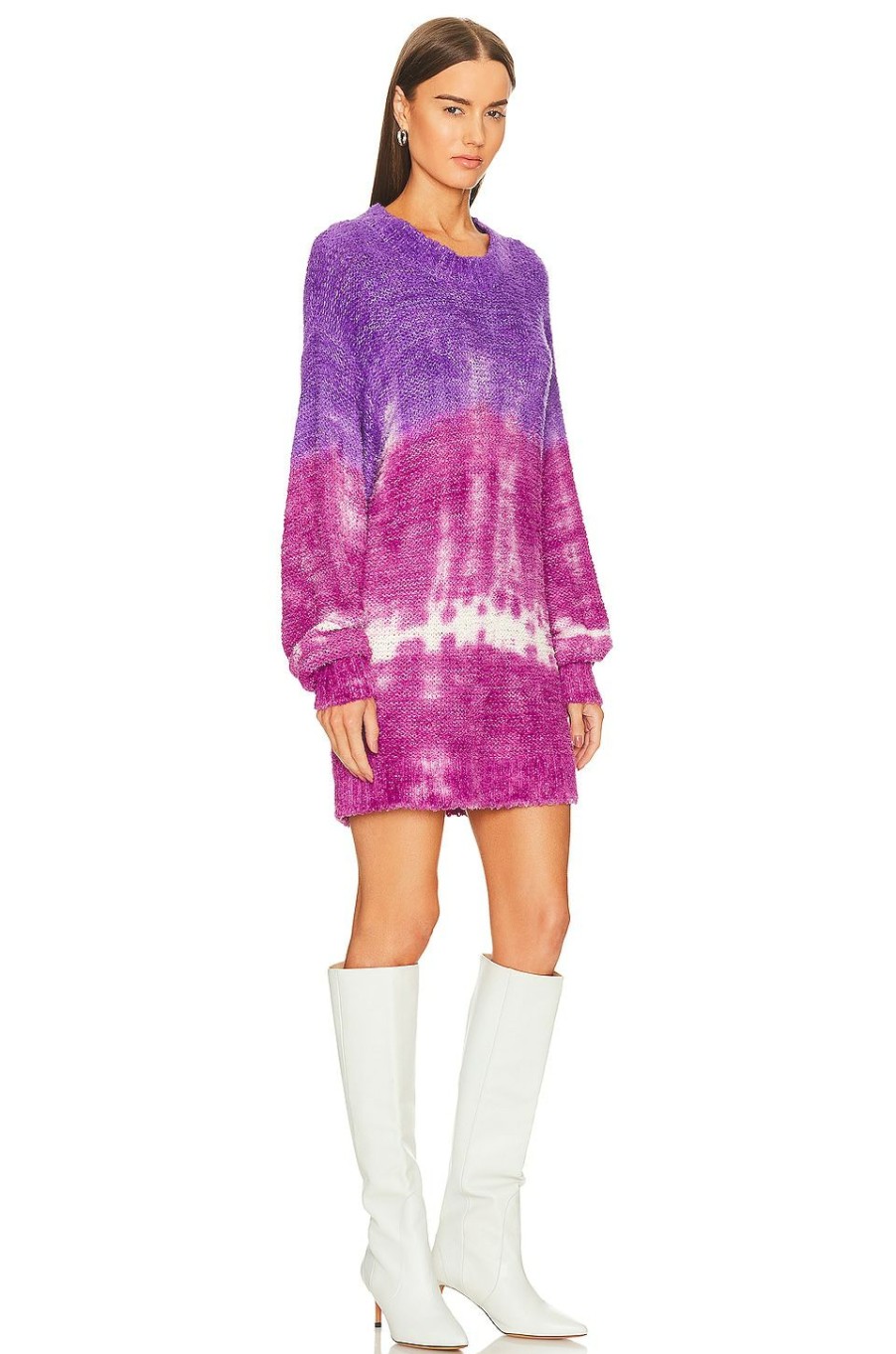 Sweaters & Knits * | Isabel Marant Etoile Happy Crew Sweater Purple & Fuchsia