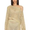 Sweaters & Knits * | L'Academie Jalisa Open Stitch Sweater Tan