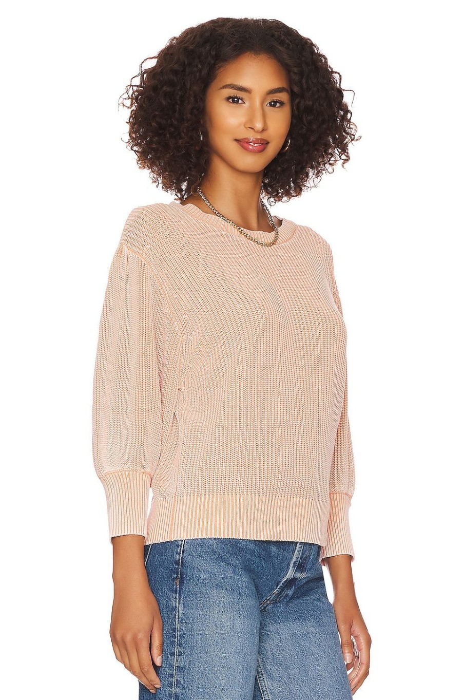 Sweaters & Knits * | Young Fabulous & Broke Maddie Sweater Apricot Mineral