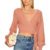 Sweaters & Knits * | Majorelle Valencia Wrap Sweater Dark Nude