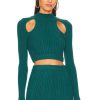 Sweaters & Knits * | Michael Costello X Revolve Nadra Raglan Cut Out Sweater Deep Teal