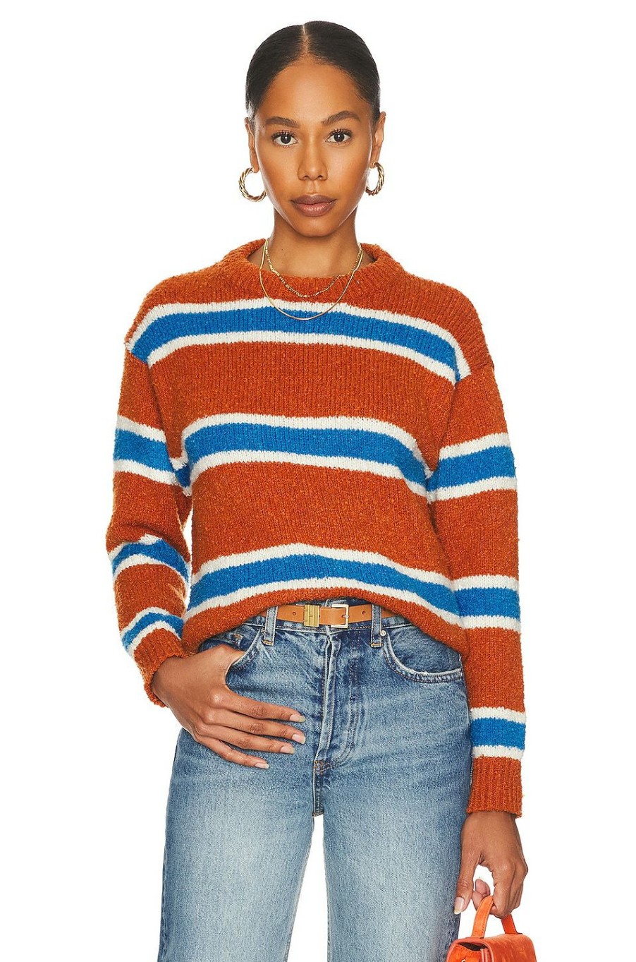 Sweaters & Knits * | All The Ways Nikita Sweater Burnt Orange Multi