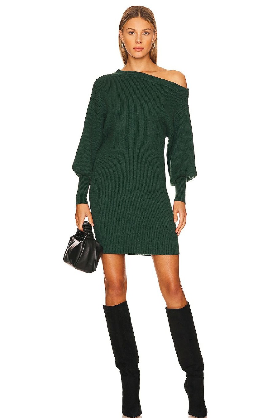 By Style * | Line & Dot Emma Sweater Dress Emerald