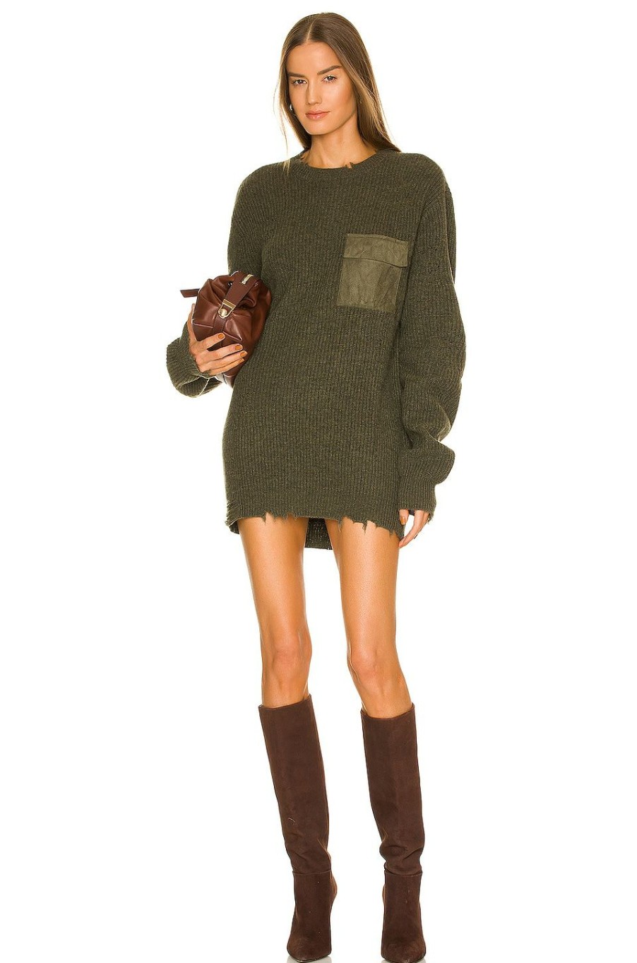 By Style * | Ser.O.Ya Devin Sweater Olive Wool