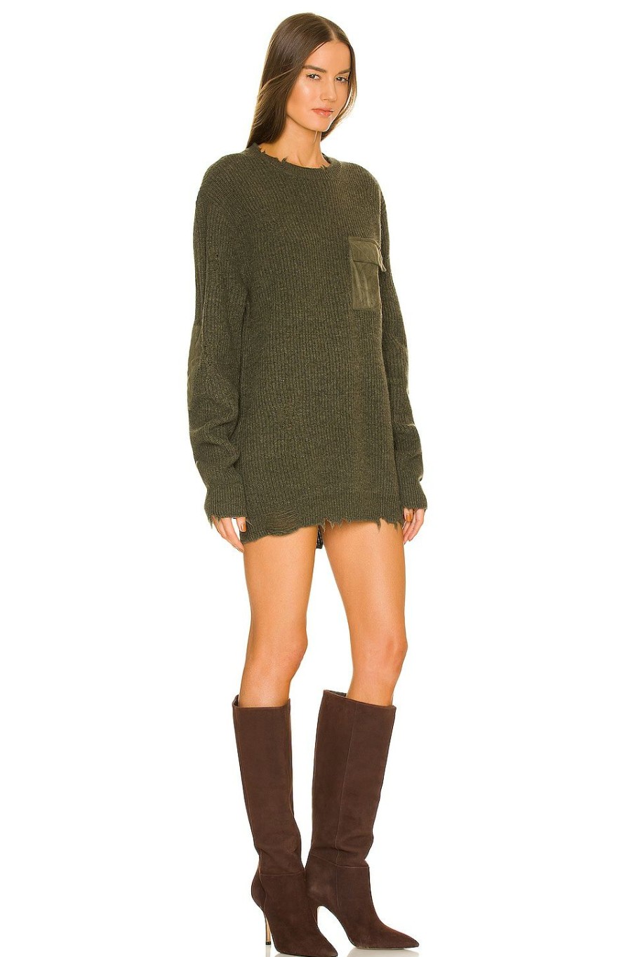 By Style * | Ser.O.Ya Devin Sweater Olive Wool