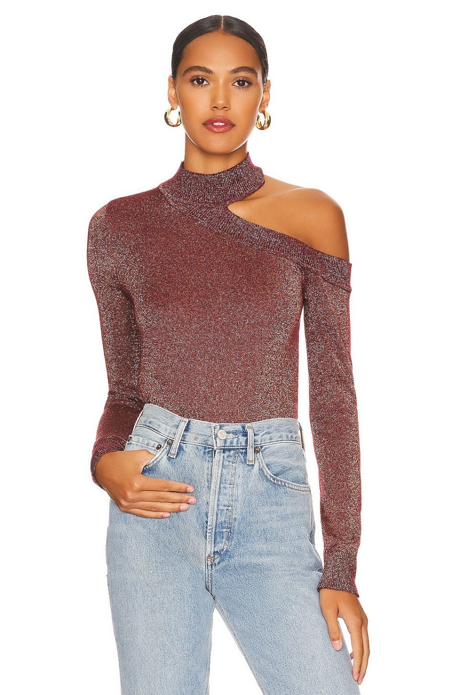 Sweaters & Knits * | Camila Coelho Bexley Sweater Chocolate Shimmer