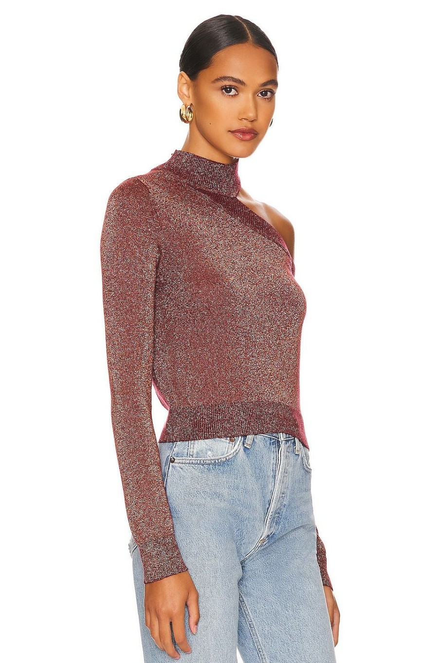 Sweaters & Knits * | Camila Coelho Bexley Sweater Chocolate Shimmer