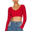 Sweaters & Knits * | All The Ways Mina Crop Sweater Red