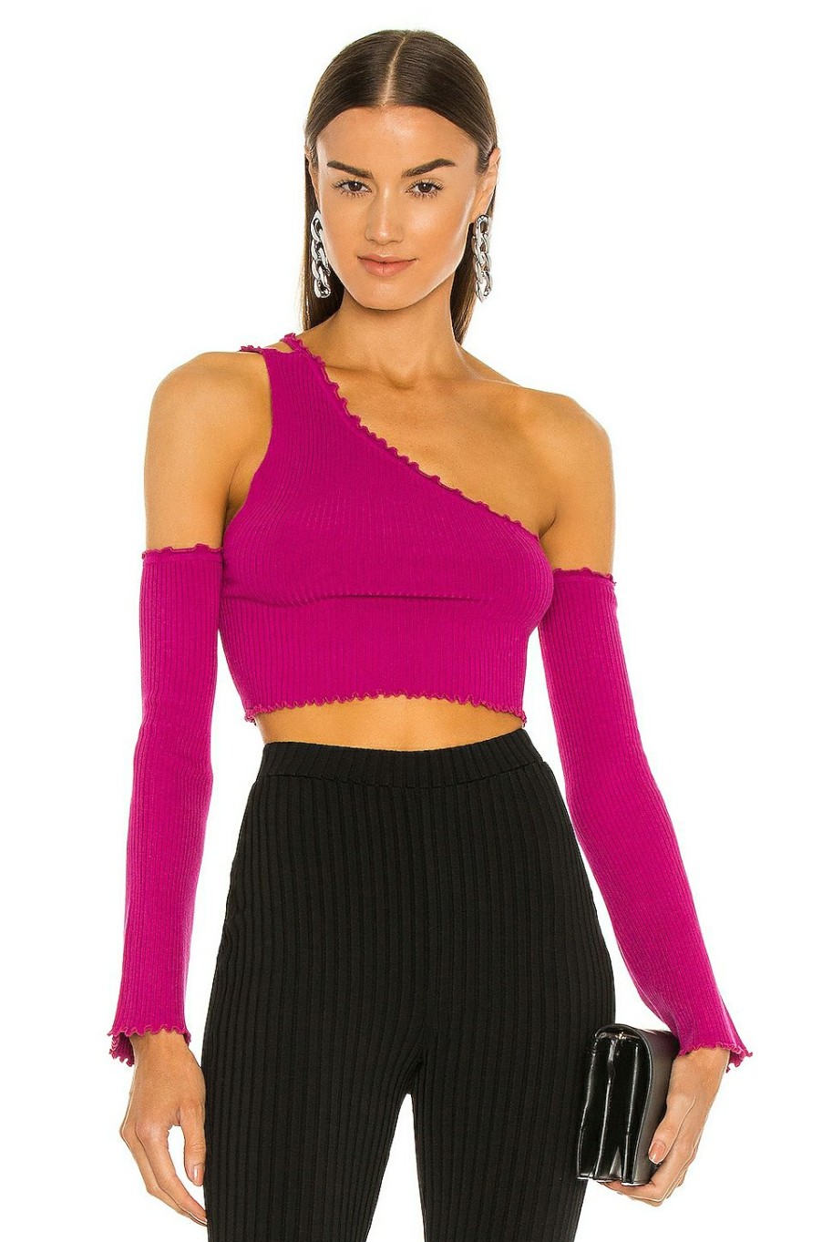 Tops * | H:Ours Juniper Sweater Magenta