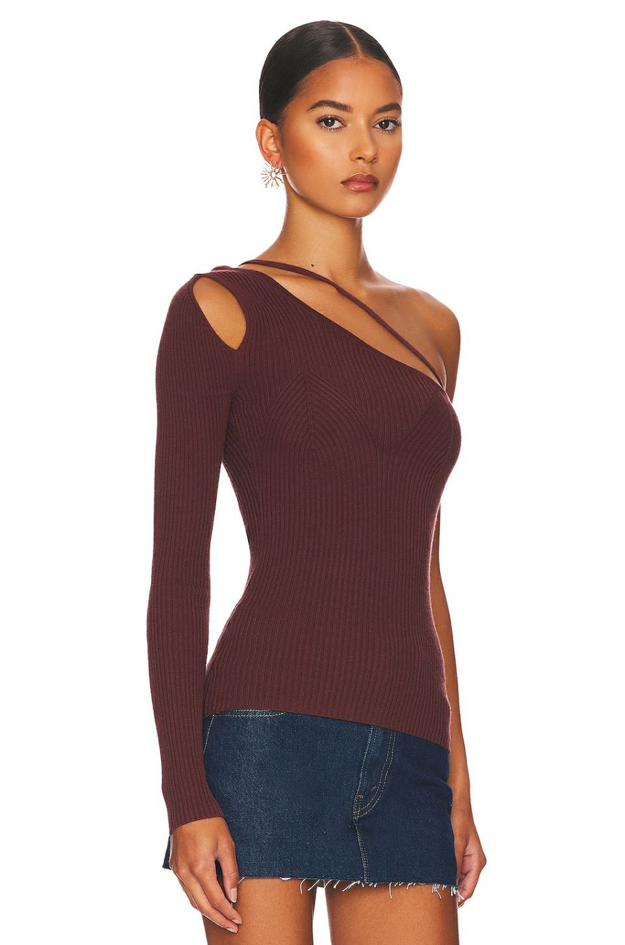 Tops * | H:Ours Adalie Sweater Dark Chocolate