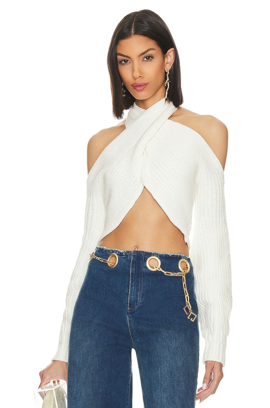 Tops * | Cult Gaia Elyse Sweater Off White