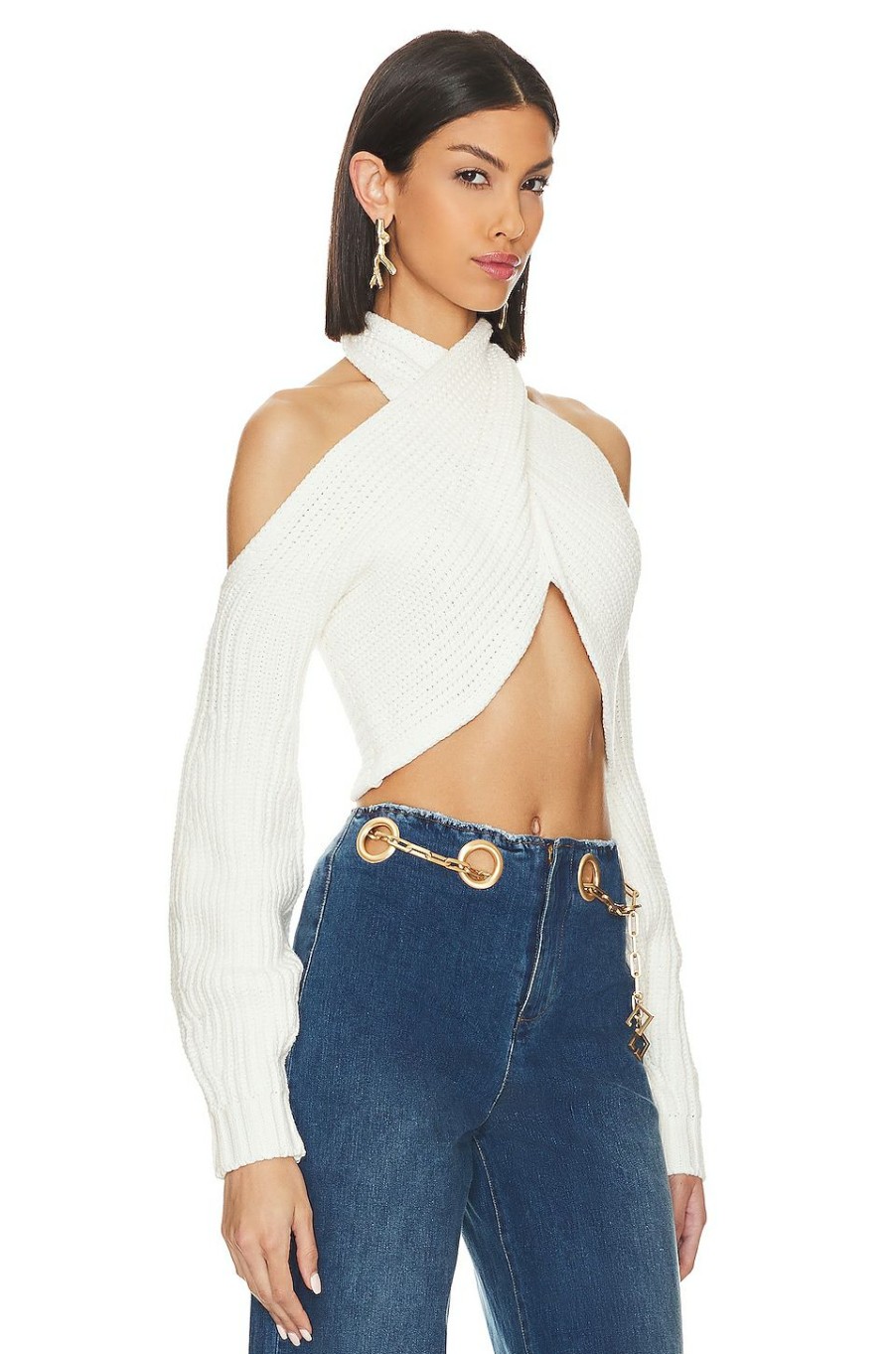 Tops * | Cult Gaia Elyse Sweater Off White