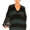 Sweaters & Knits * | Allsaints Lou Sparkle Sweater Black & Forest Green