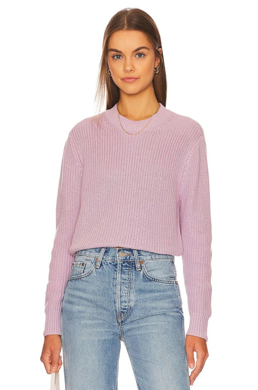 Sweaters & Knits * | 525 Crewneck Pullover Sweater Lilac