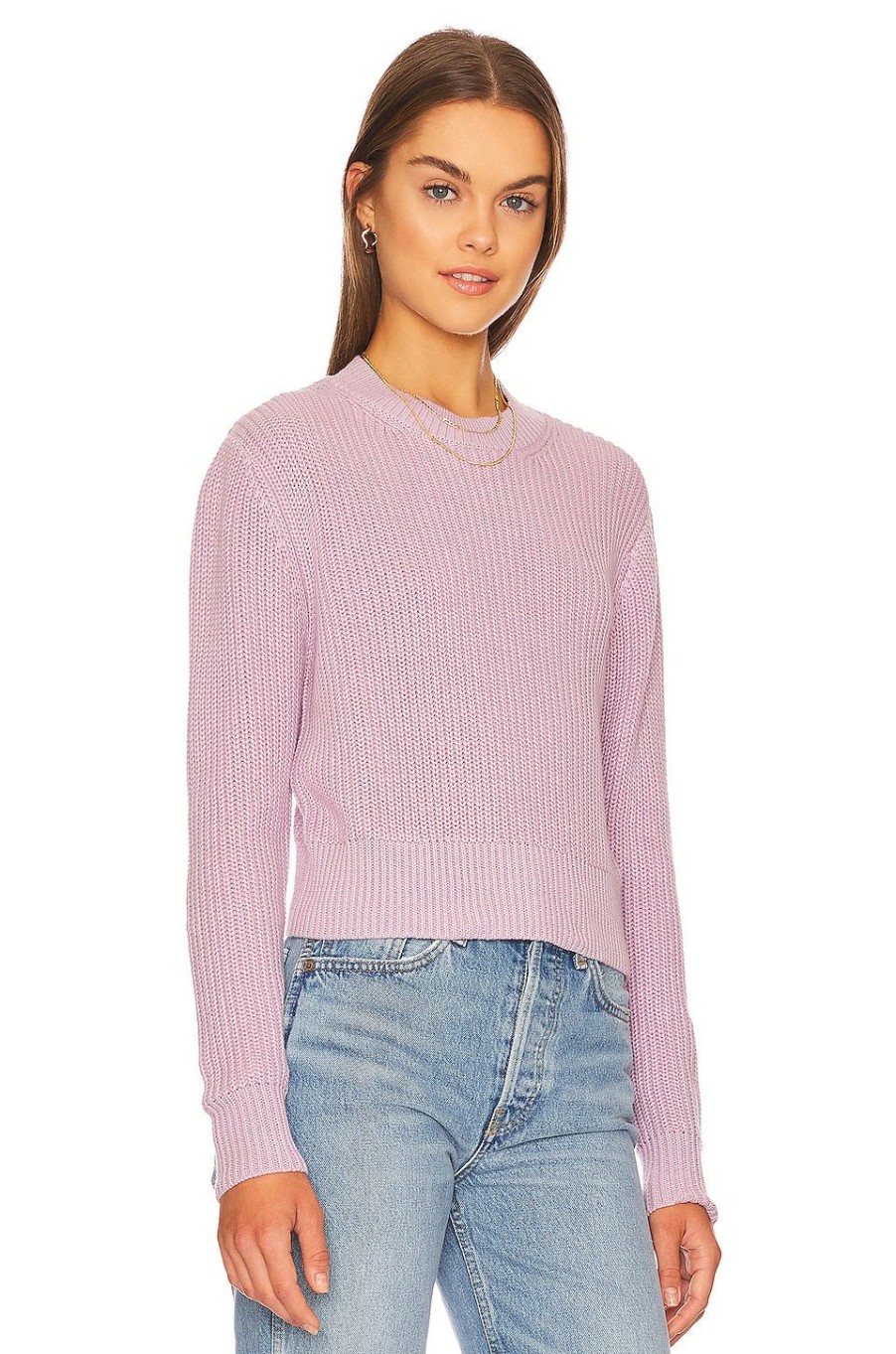 Sweaters & Knits * | 525 Crewneck Pullover Sweater Lilac