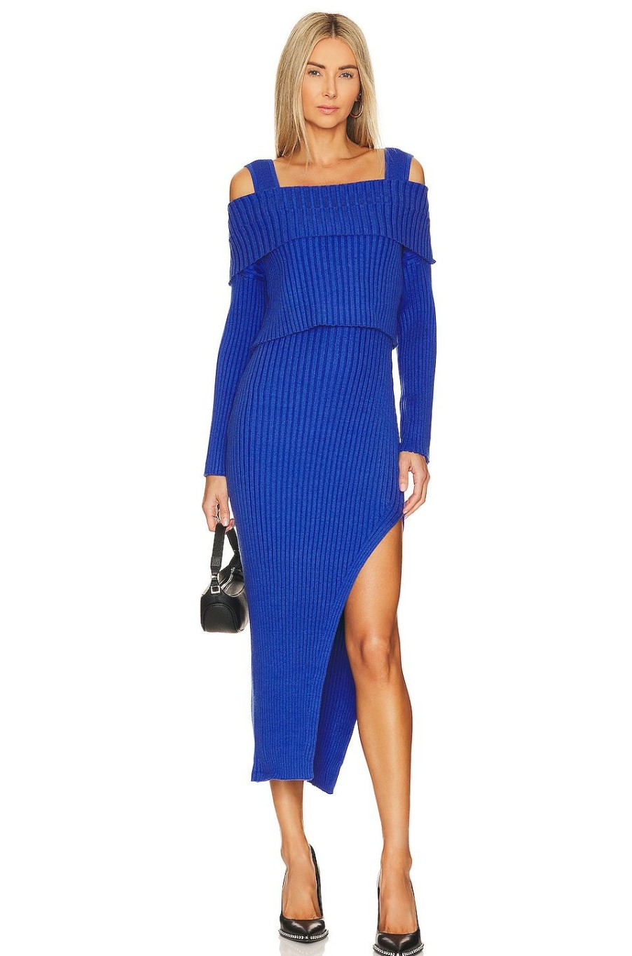 By Style * | Sovere Exhale Sweater Dress Blue Marle