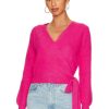 Sweaters & Knits * | Lovers And Friends Lisseth Wrap Sweater Hot Pink