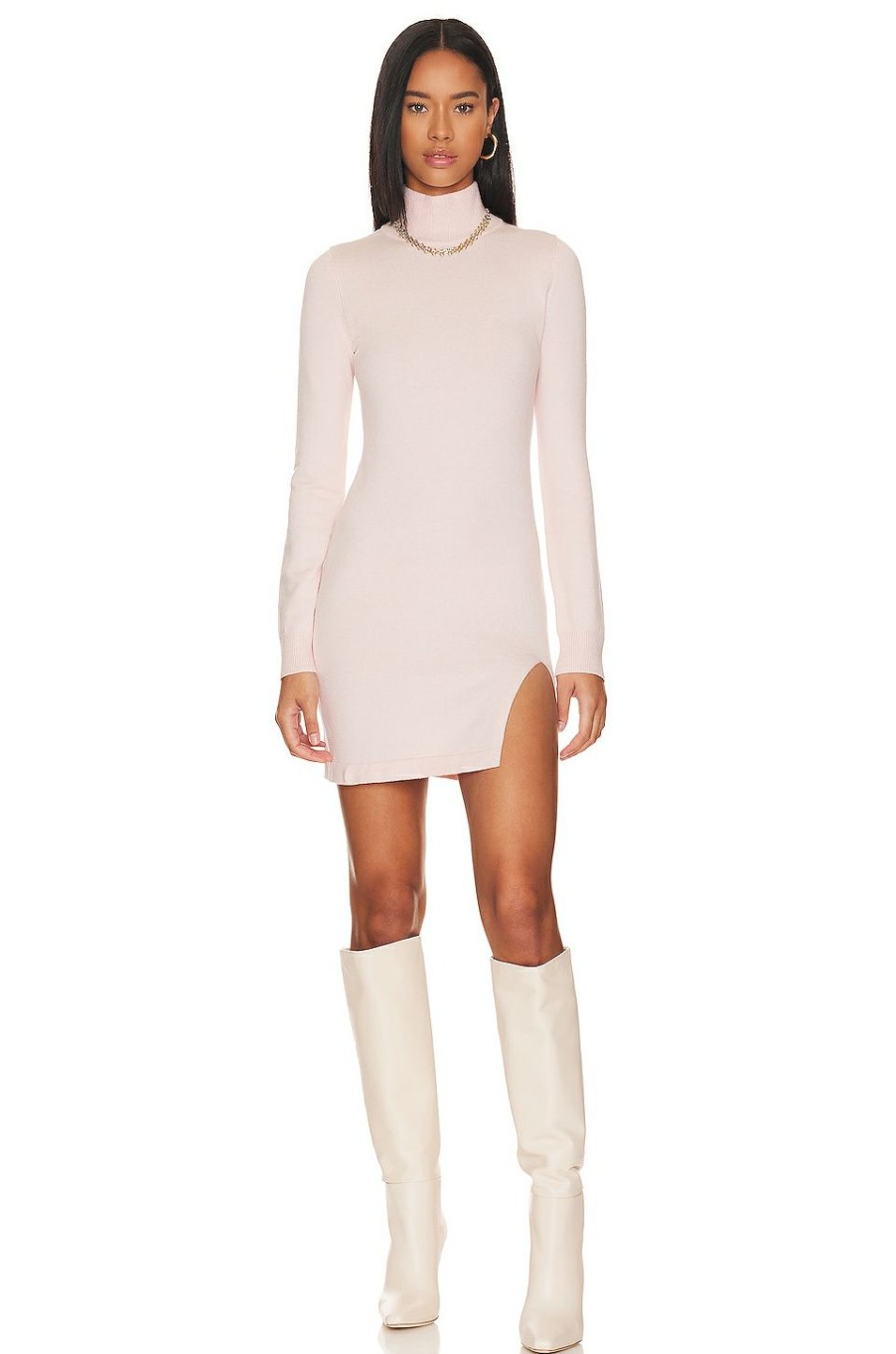 By Style * | Lovers And Friends Tamarin Sweater Dress Baby Pink