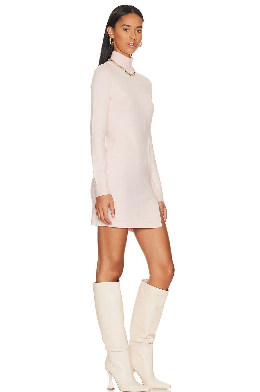 By Style * | Lovers And Friends Tamarin Sweater Dress Baby Pink