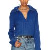 Sweaters & Knits * | Tularosa Lovelle Zip Up Sweater Blue