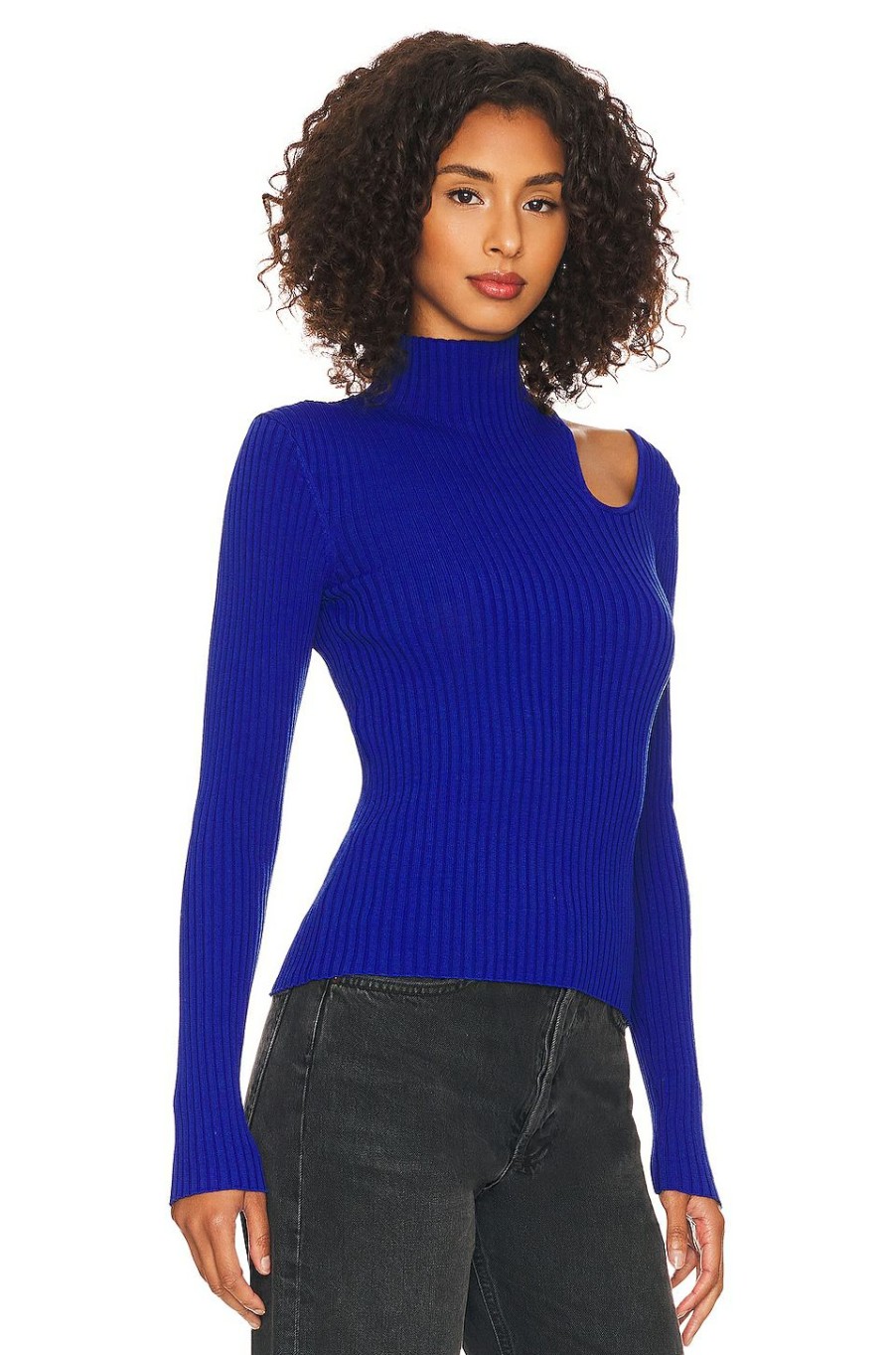 Tops * | Line & Dot Nico Sweater Royal Blue