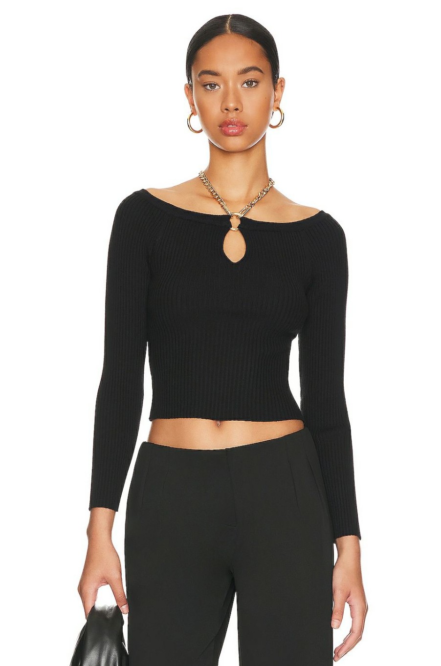 Tops * | Astr The Label Philippa Sweater Black