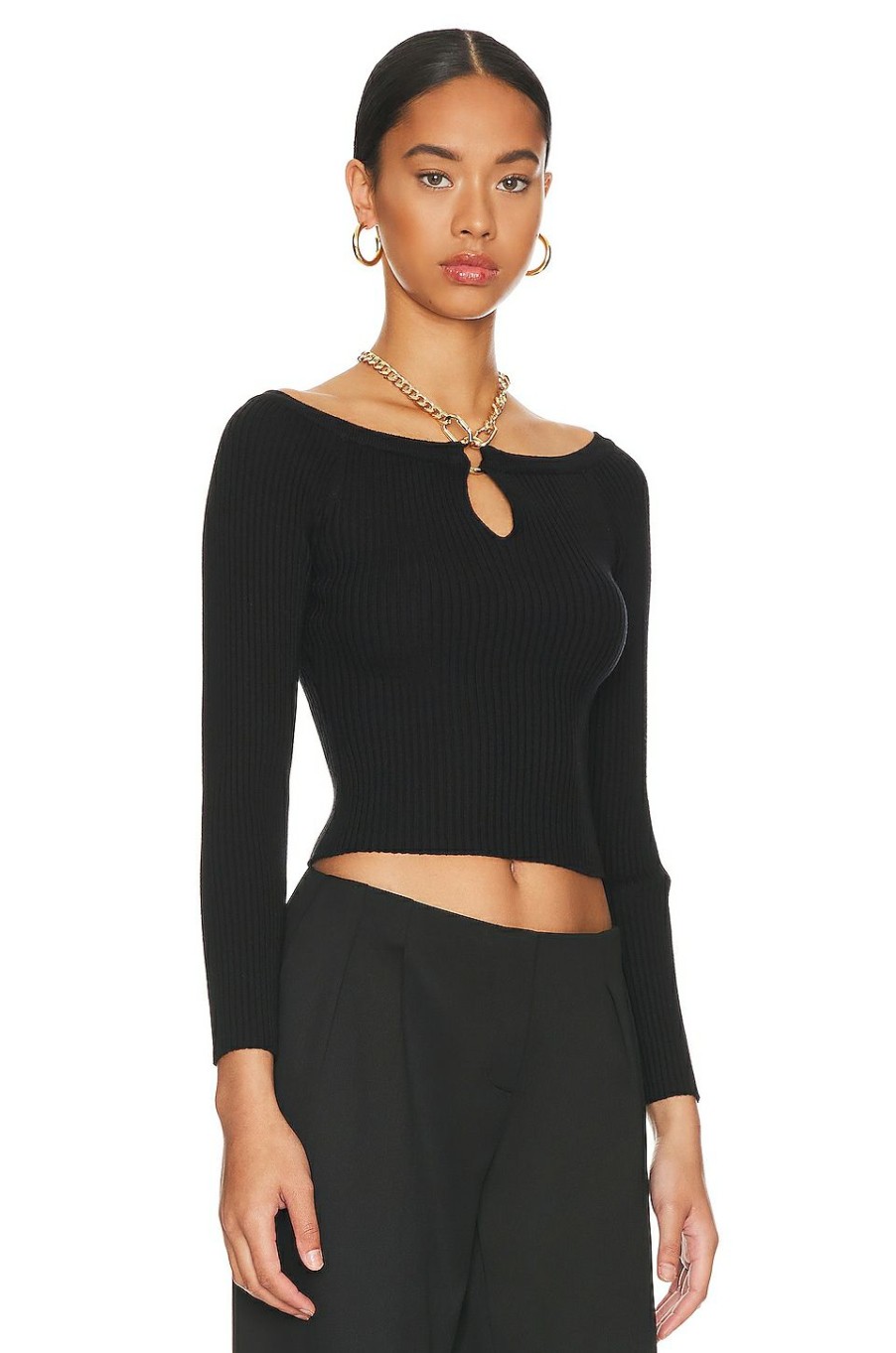 Tops * | Astr The Label Philippa Sweater Black