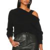 Sweaters & Knits * | Central Park West Yvonne Cold Shoulder Sweater Black