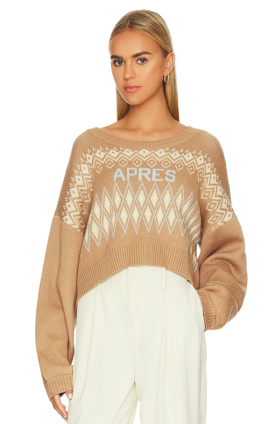 Sweaters & Knits * | Chaser Apres Sweater Cappuccino Apres Ski