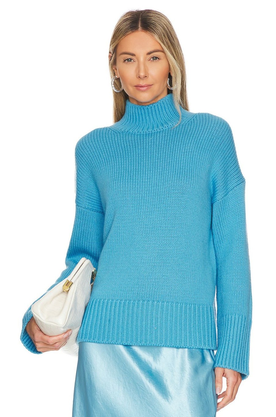 Sweaters & Knits * | Vince Rib Mock Neck Sweater Fountain