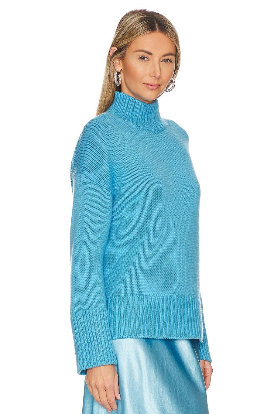 Sweaters & Knits * | Vince Rib Mock Neck Sweater Fountain