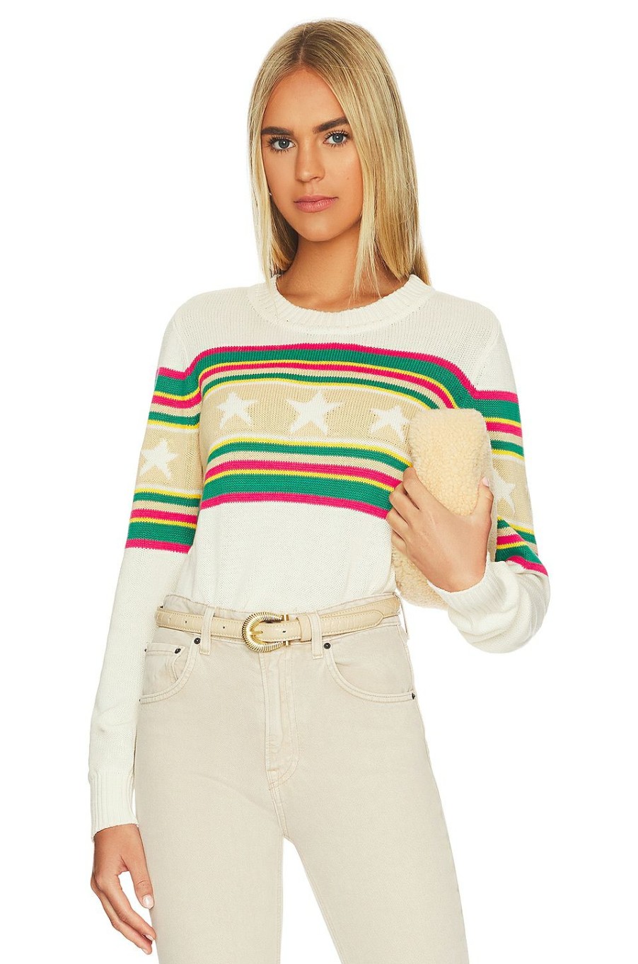 Sweaters & Knits * | Chaser Star Sweater Heavenly Stripe