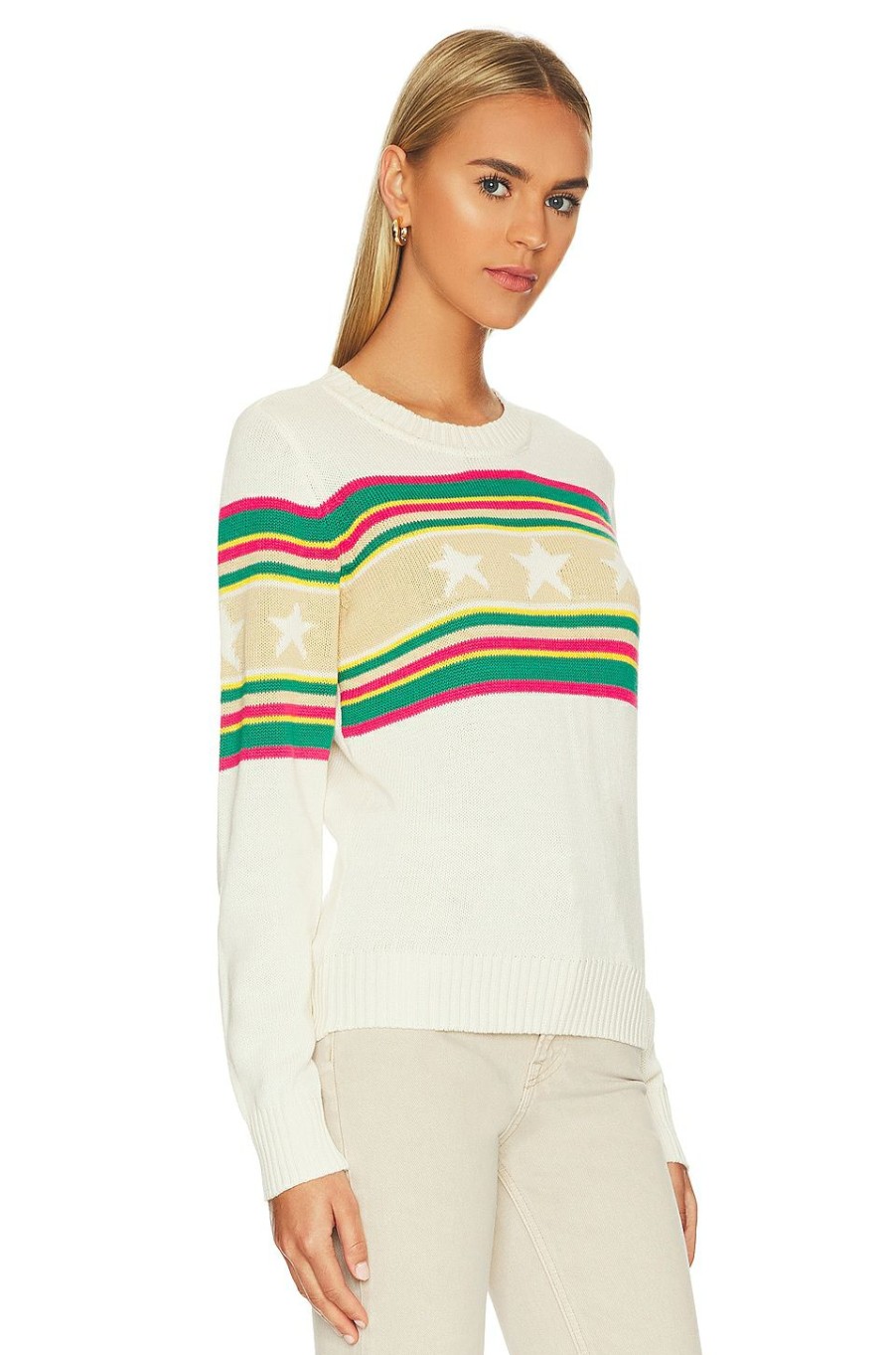 Sweaters & Knits * | Chaser Star Sweater Heavenly Stripe