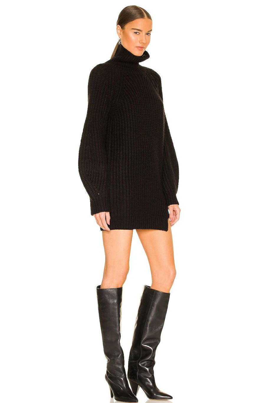 By Style * | Nbd Breanna Laced Sweater Dress Black