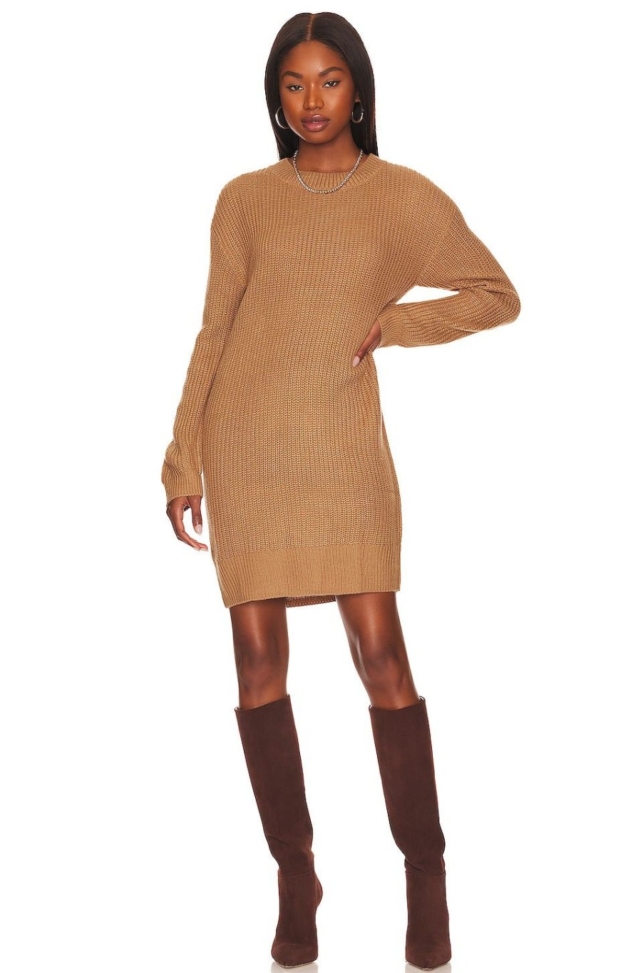 By Style * | Stitches & Stripes Lana Sweater Dress Camel