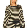 Sweaters & Knits * | Beach Riot Ava Sweater Taupe & Black Stripe