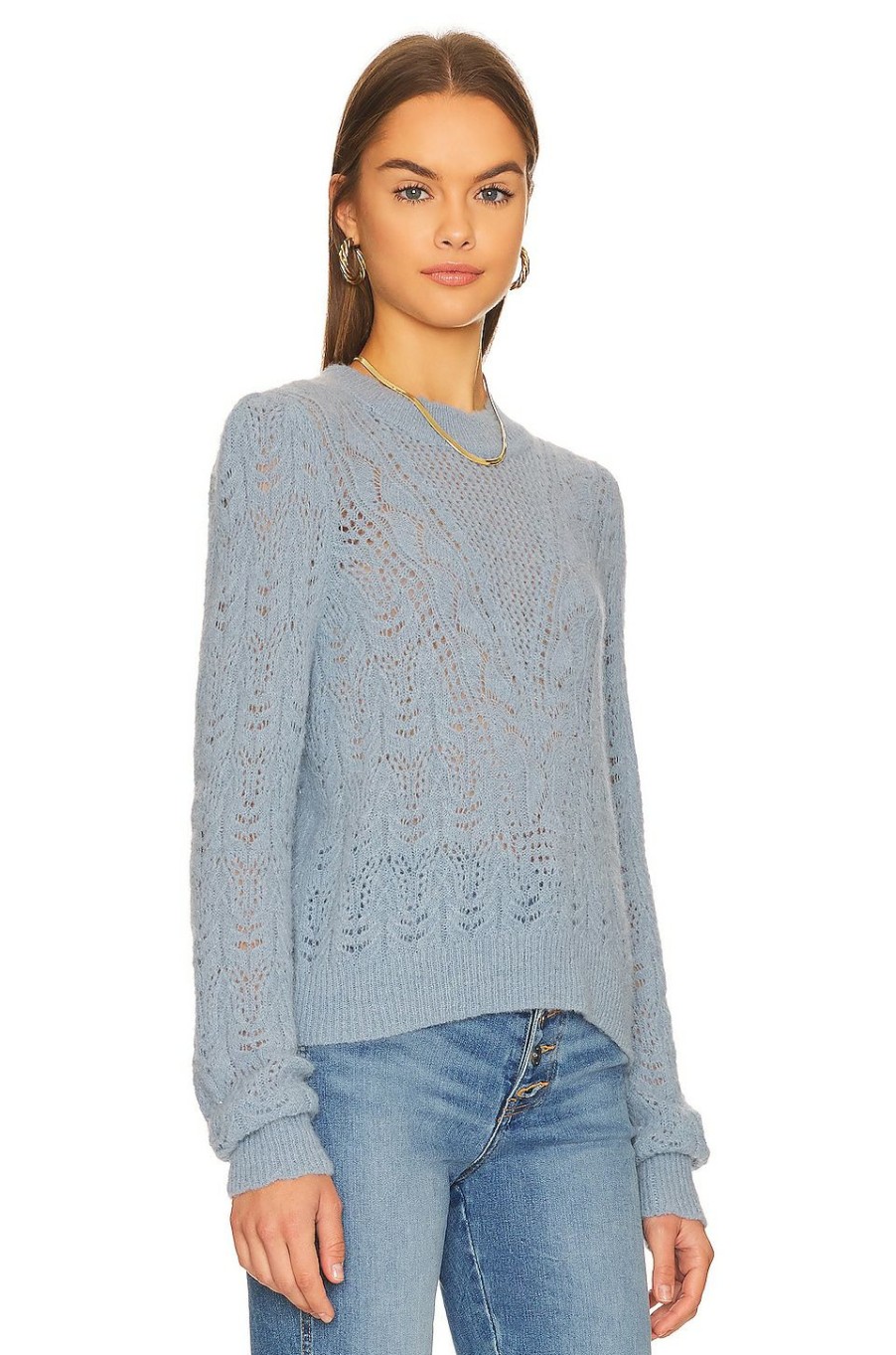 Sweaters & Knits * | Veronica Beard Makani Sweater Blue